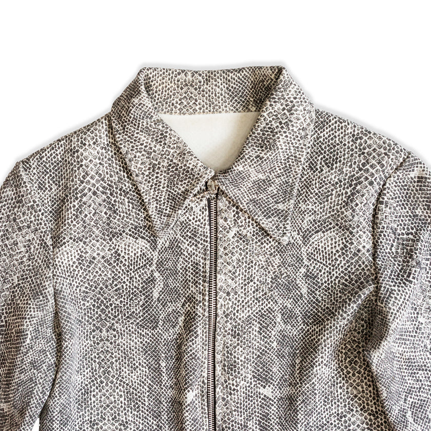 Women’s Snakeskin Print Cropped Jacket