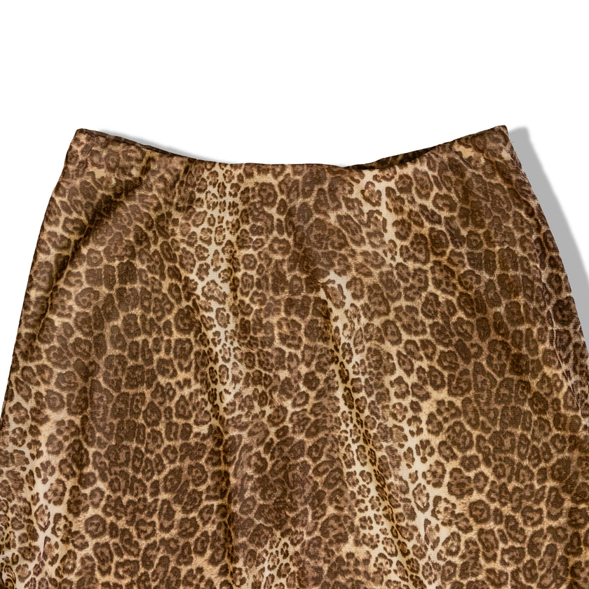 Sonia Fortuna 100% silk animal print skirt
