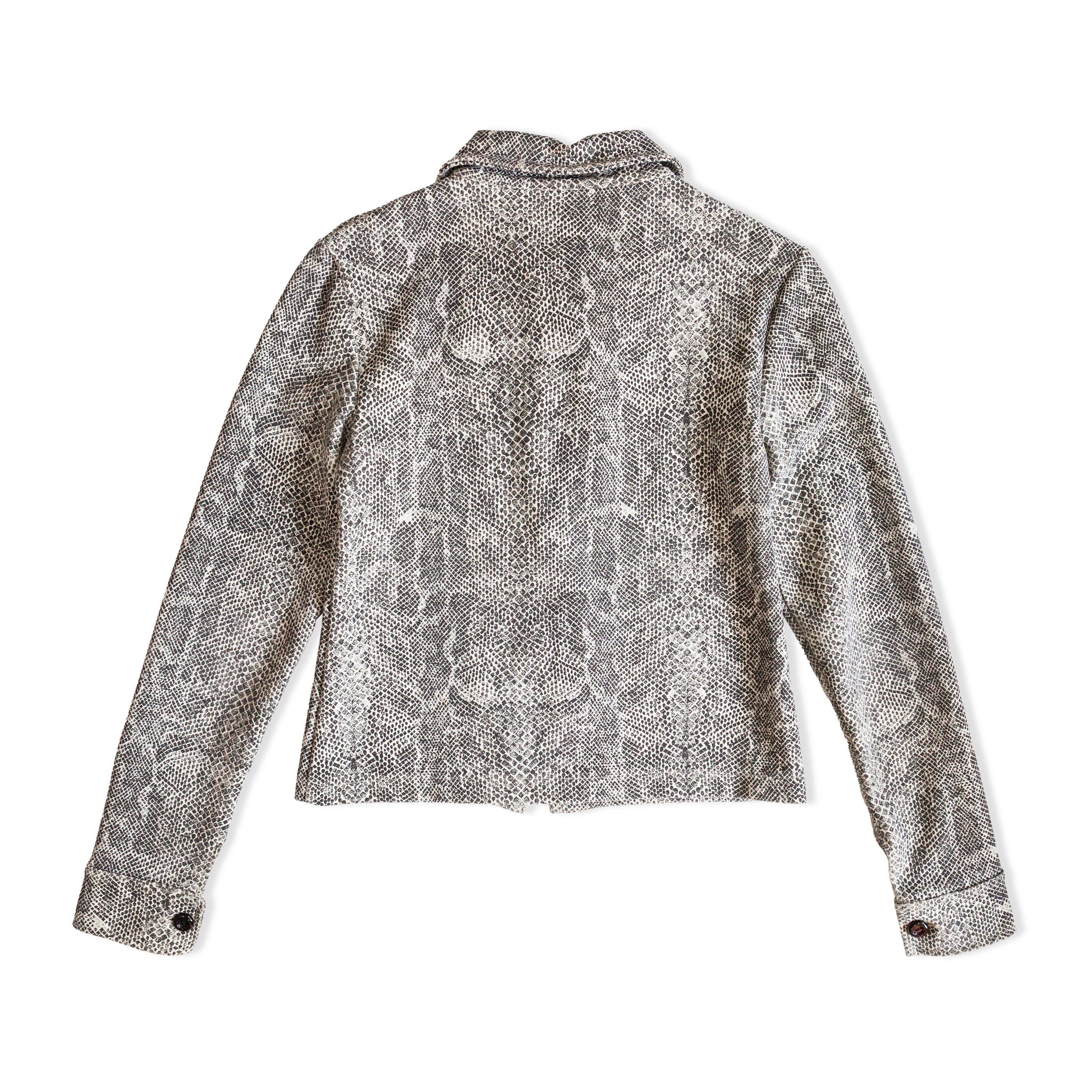 Women’s Snakeskin Print Cropped Jacket