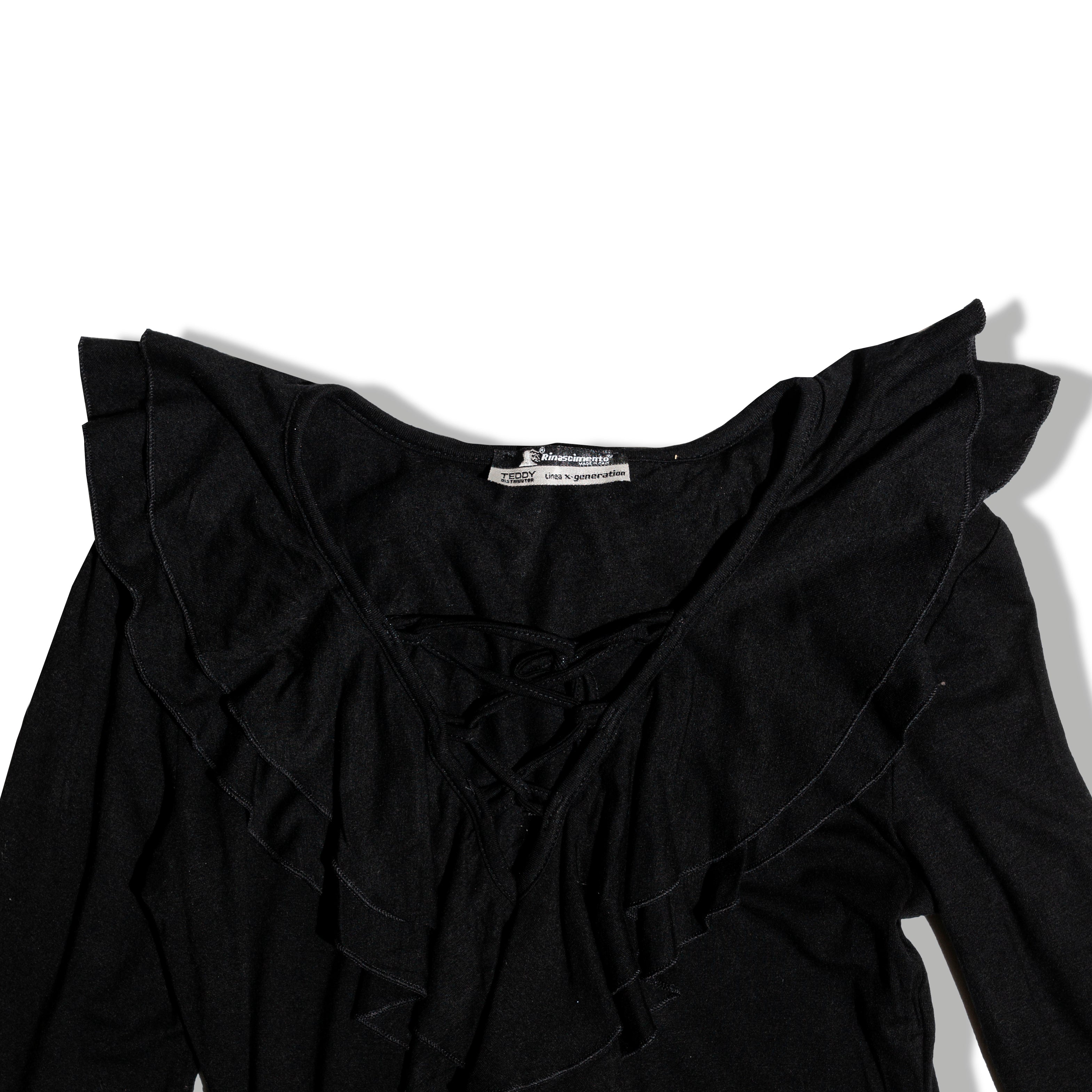 Rinascimento black top with ruffles