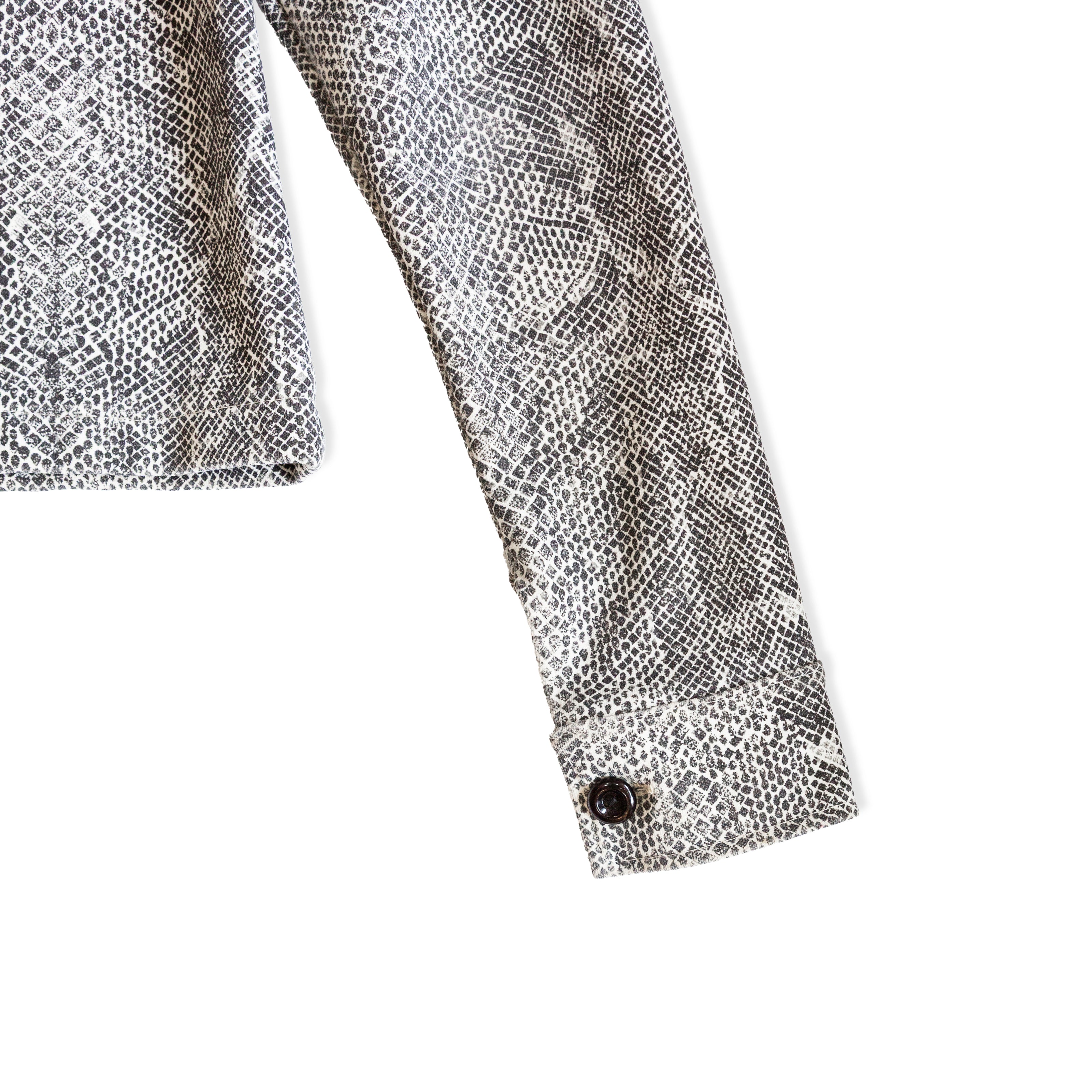 Women’s Snakeskin Print Cropped Jacket
