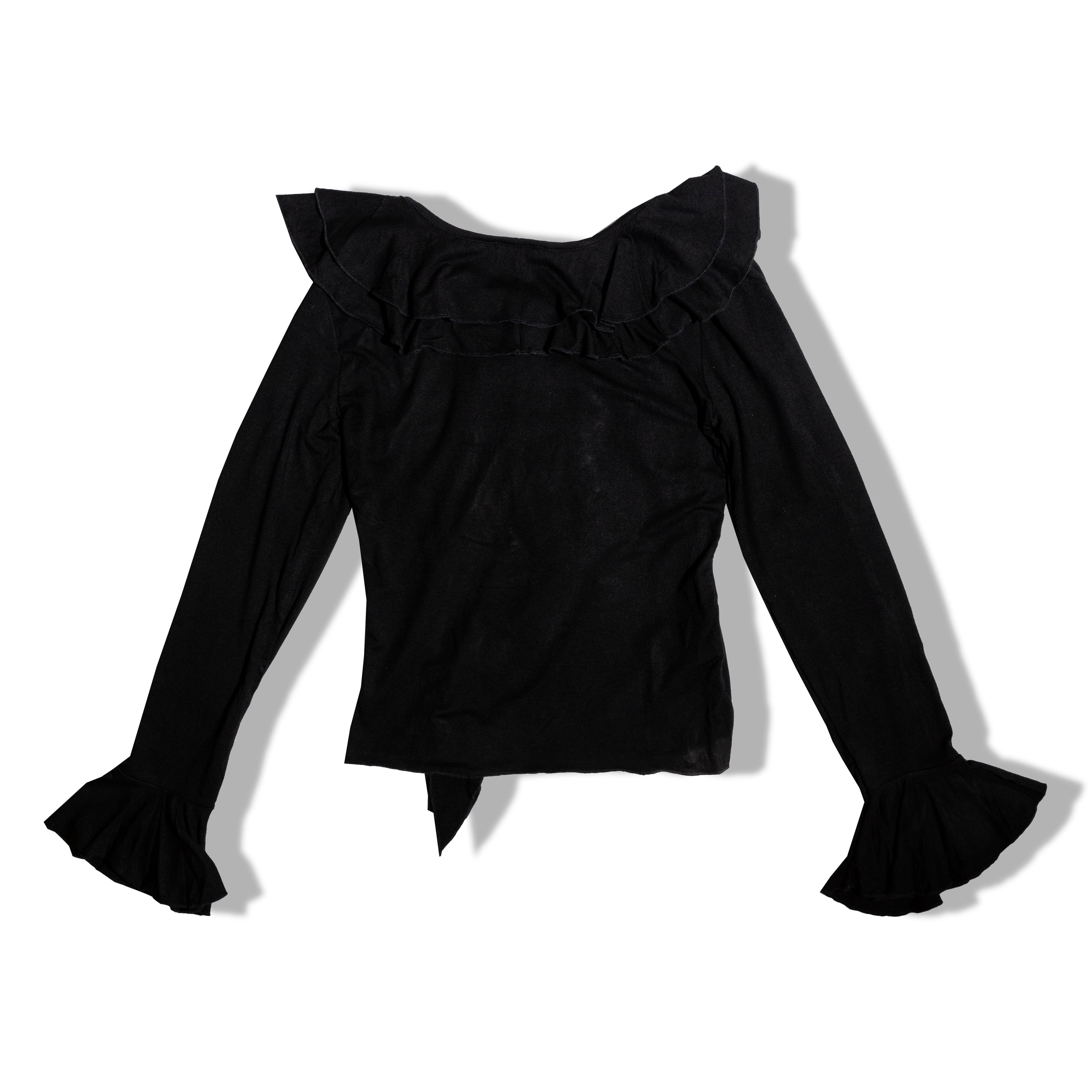 Rinascimento black top with ruffles