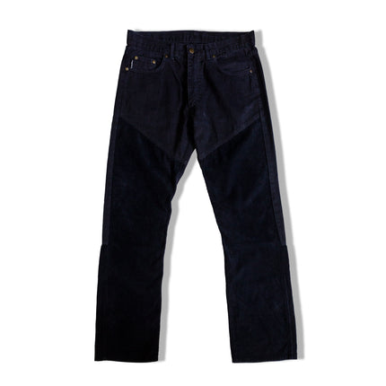 VINBTAGE DARK BLUE STAIGHT JEANS WITH CORDUROY DETAILS