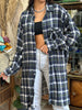 Oversized long flannel shirt