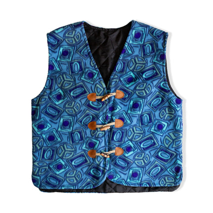Vintage funky fleece vest (L)