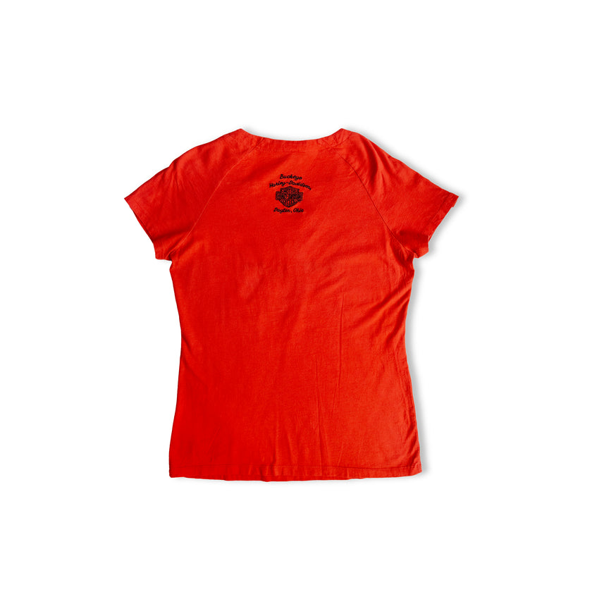 Harley Davinson top with snap buttons on the sleeves (woman)