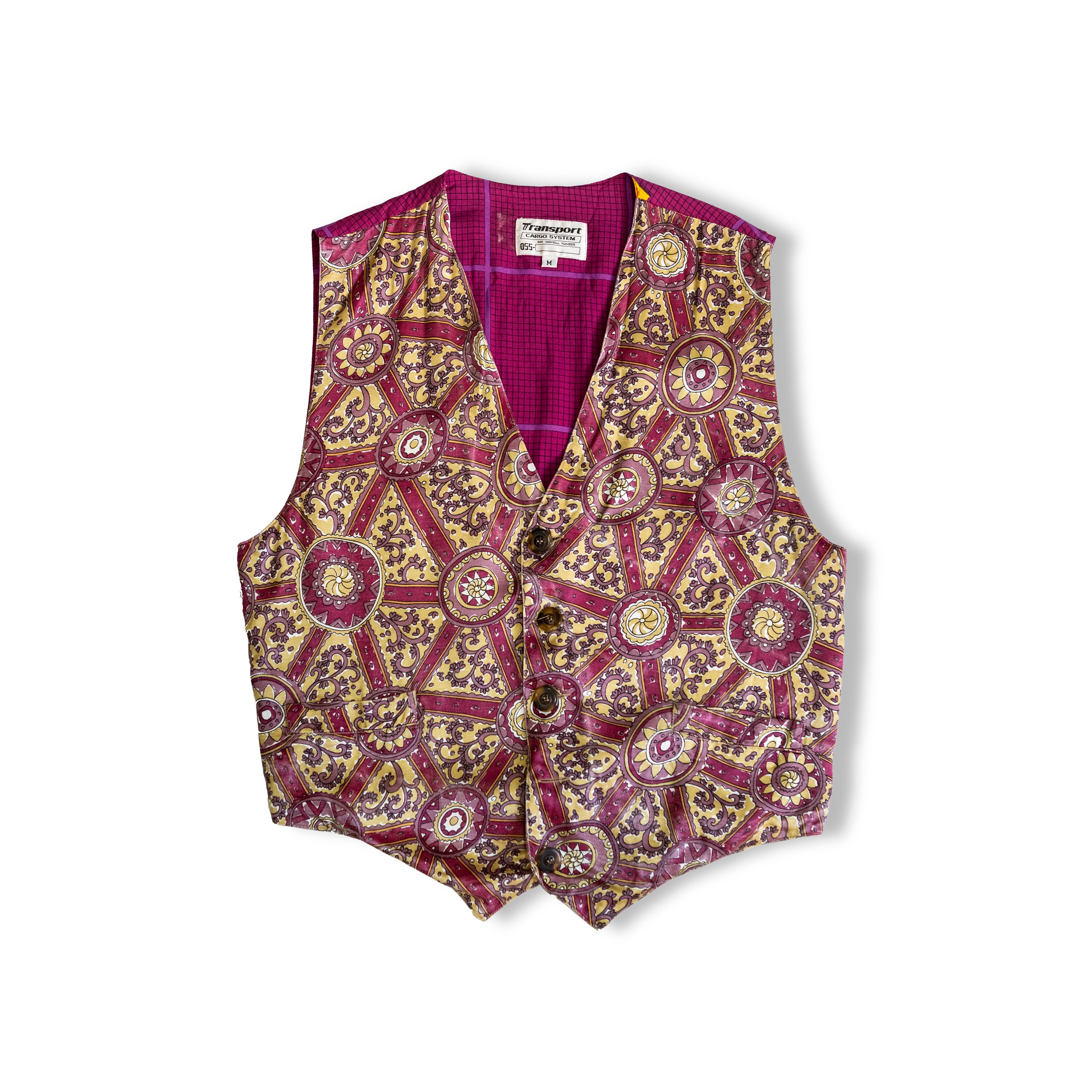 Vintage Men's funky patterned viscose vest
