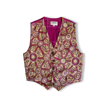 Vintage Men's funky patterned viscose vest