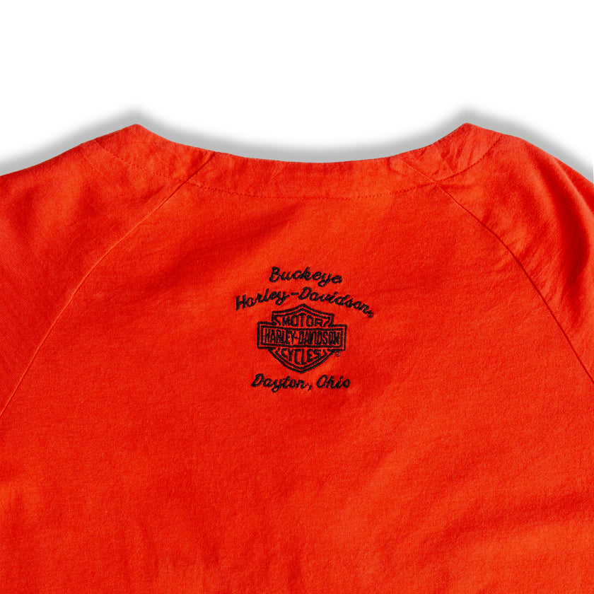 Harley Davinson top with snap buttons on the sleeves (woman)