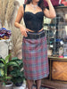 Vintage wool plaid skirt