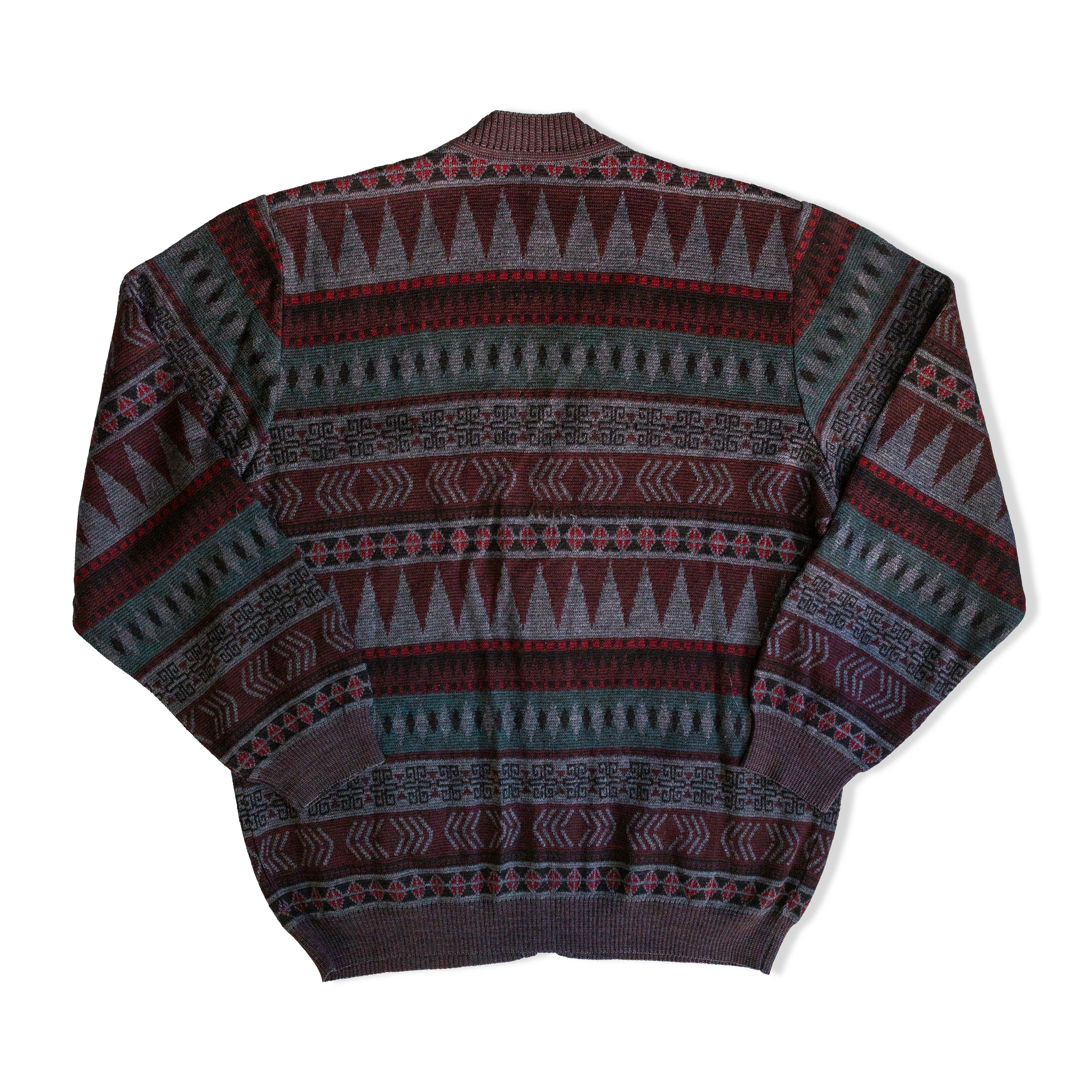 Vintage men’s wool/Acrylic blend funky knit cardigan (XS/S)