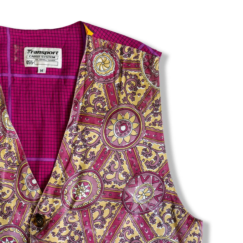Vintage Men's funky patterned viscose vest