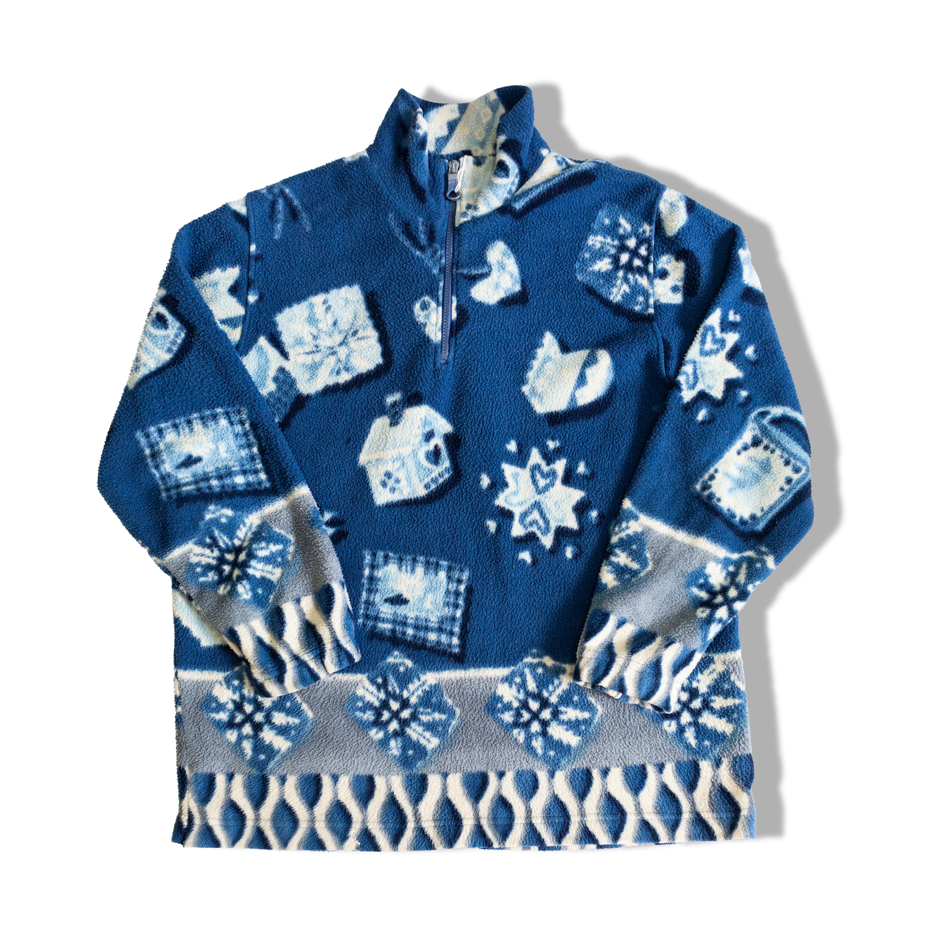 Vintage funky patterned fleece (M)