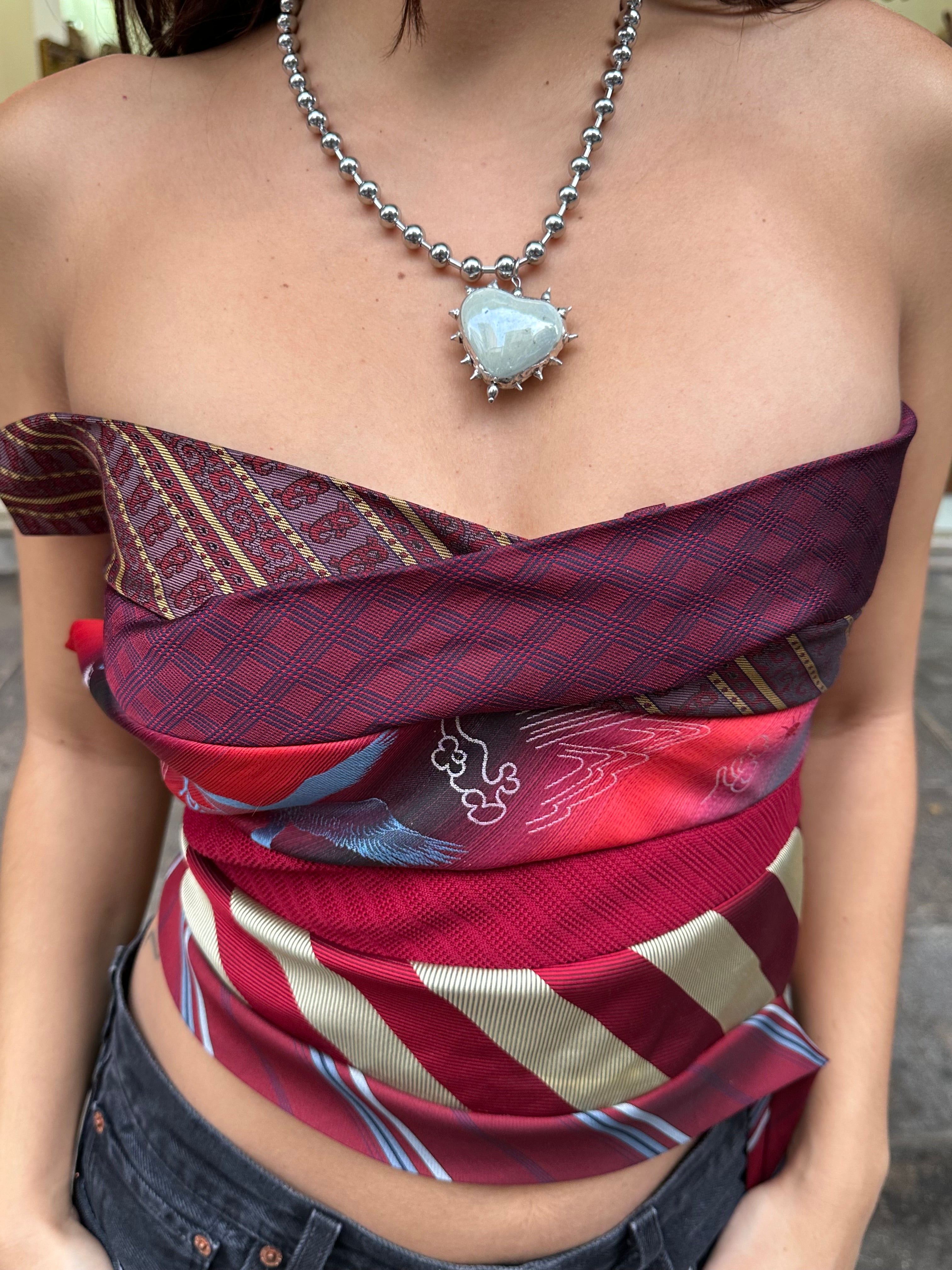 Stunning up-cycled tie top