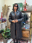 Vintage leather trench coat