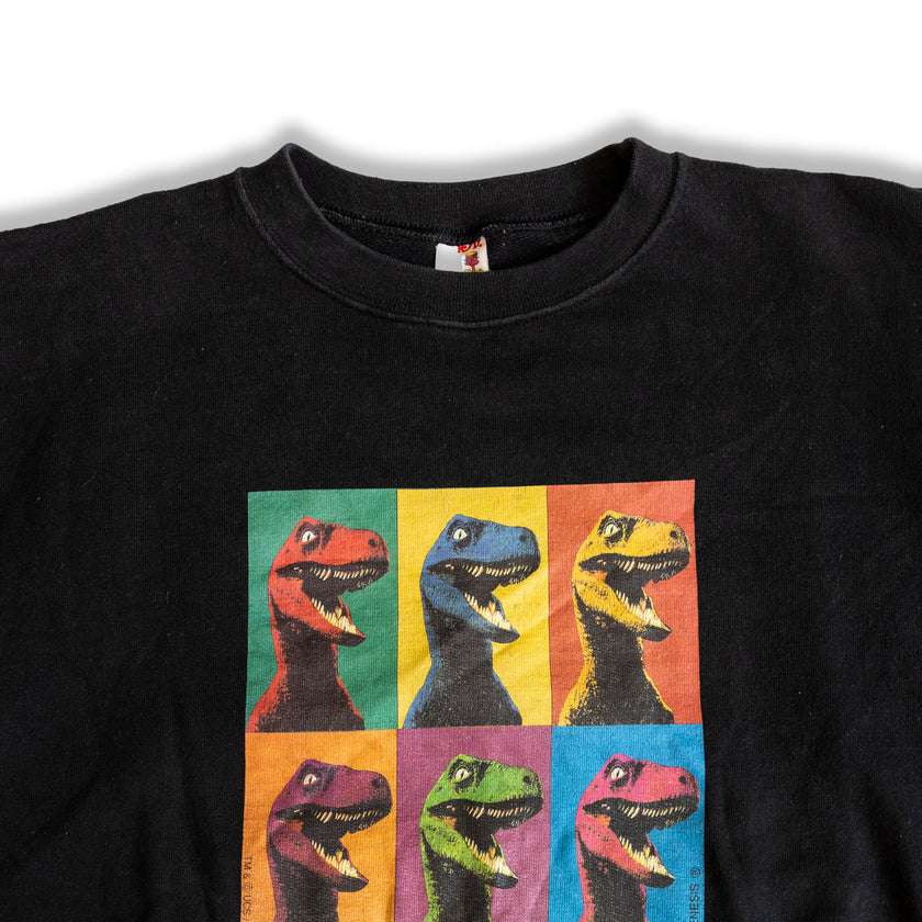 Vintage Jurassic Park Sweatshirt – Retro Dinosaur Graphic Crewneck (Men)