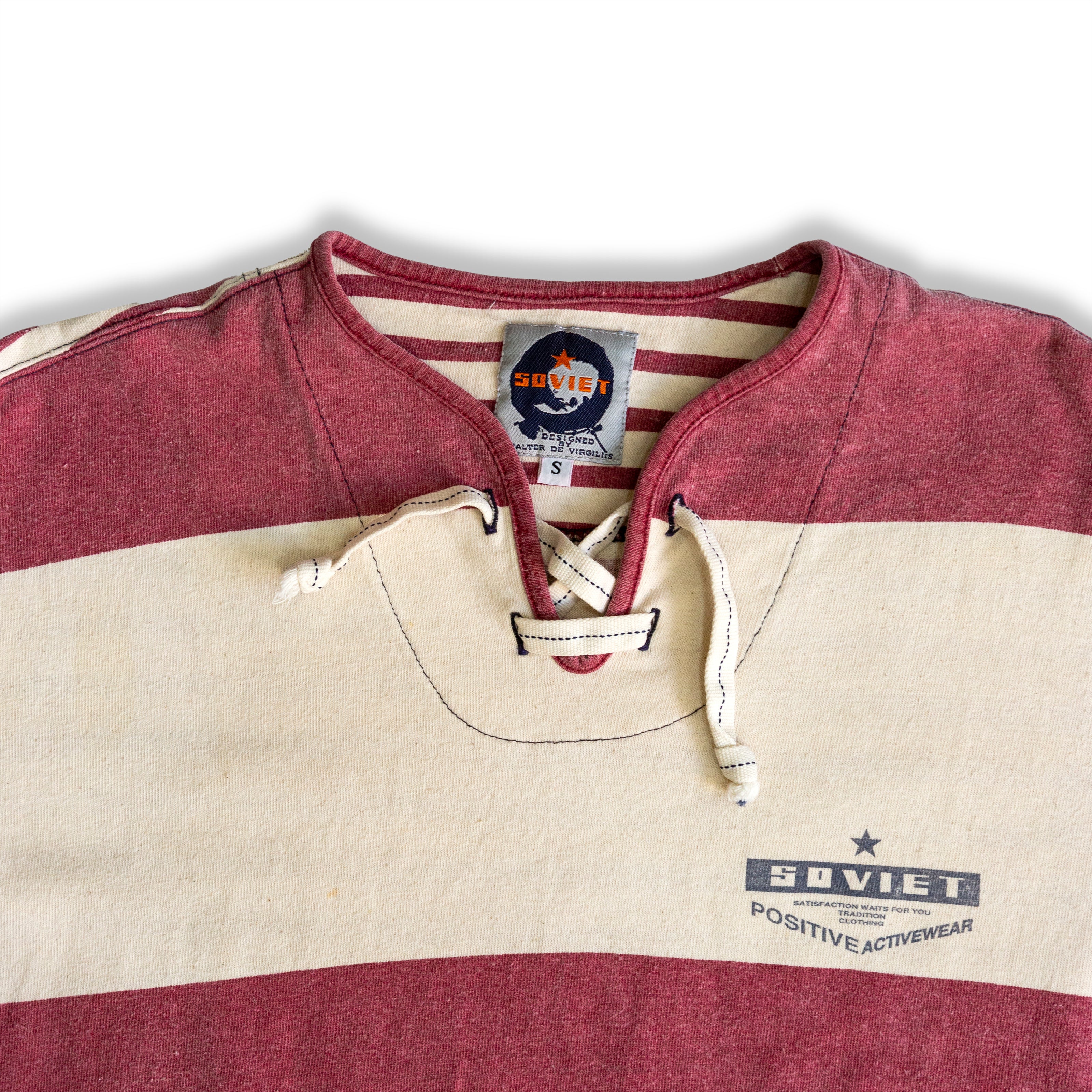Soviet oversized striped men's longsleeve top (L)
