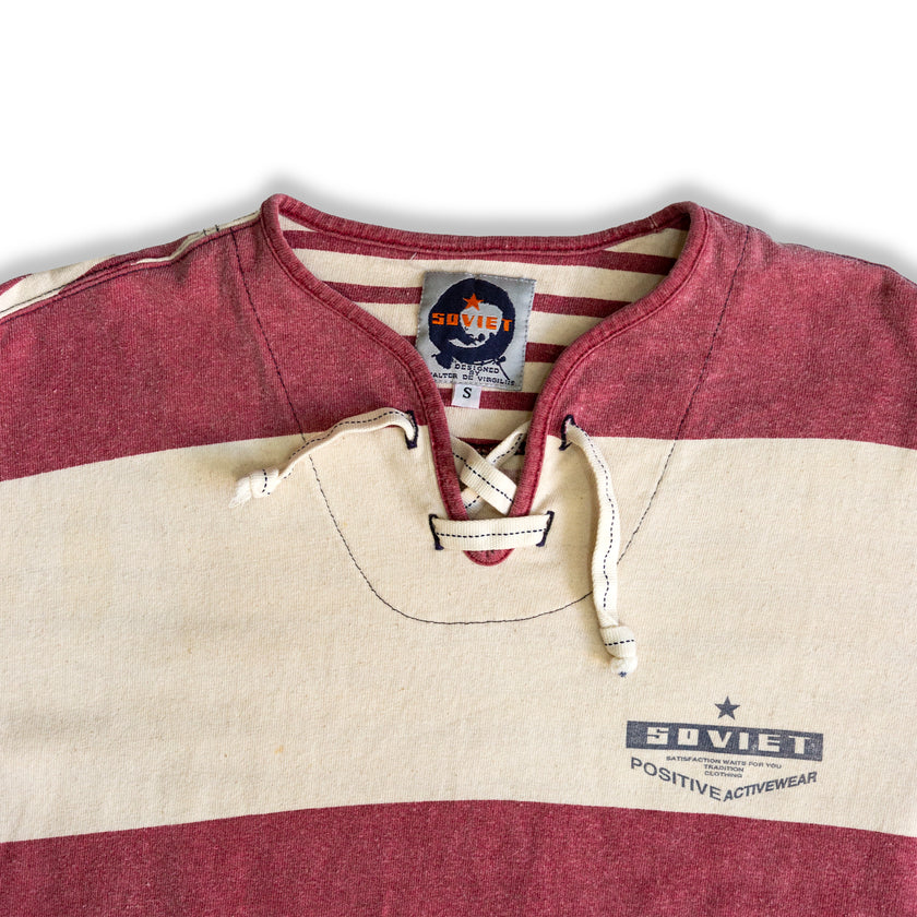 Soviet oversized striped men's longsleeve top (L)