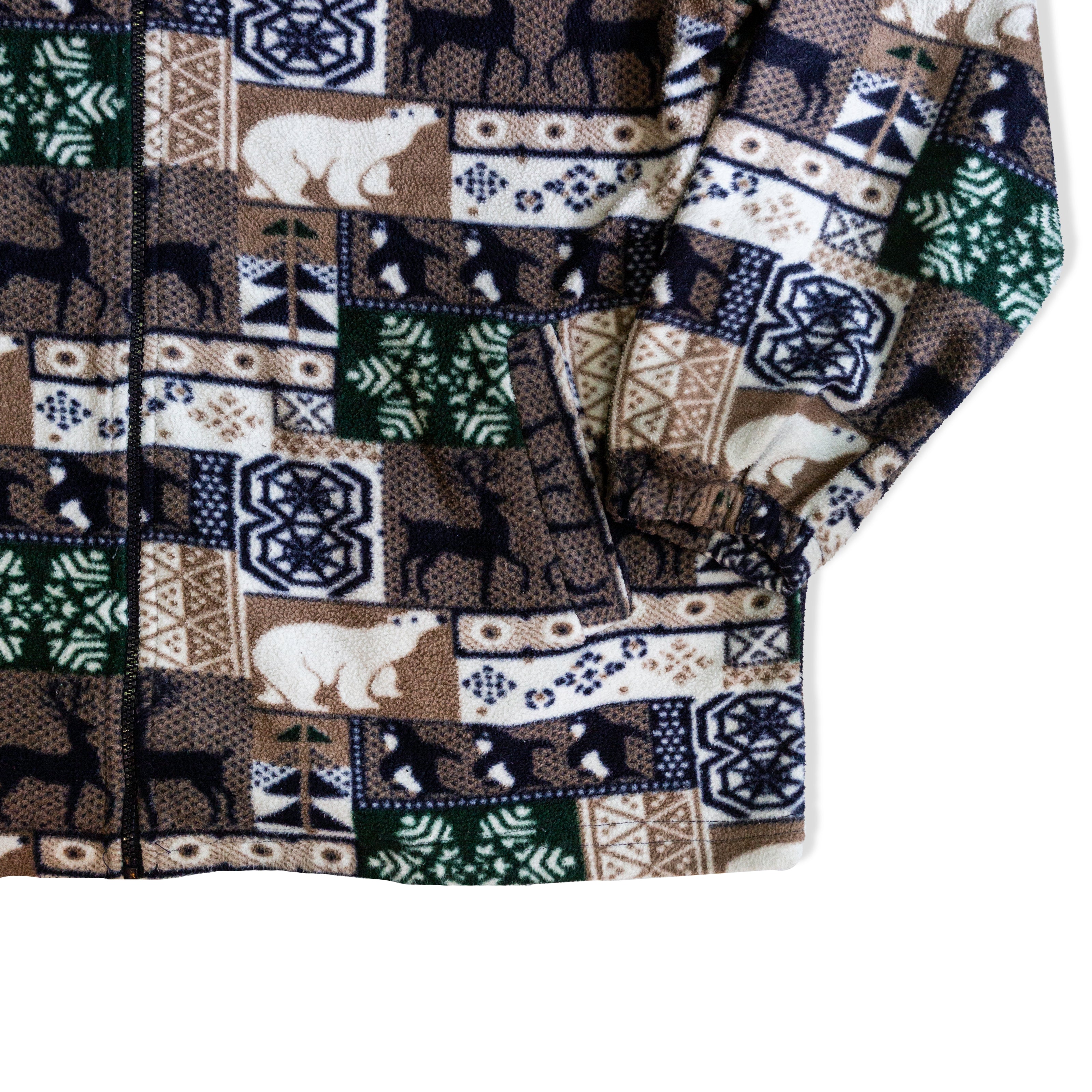Vintage Abstract Full Zip Fleece (XL)
