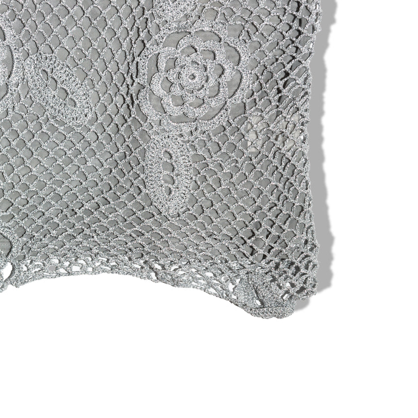 Super hot knitted glitery grey top