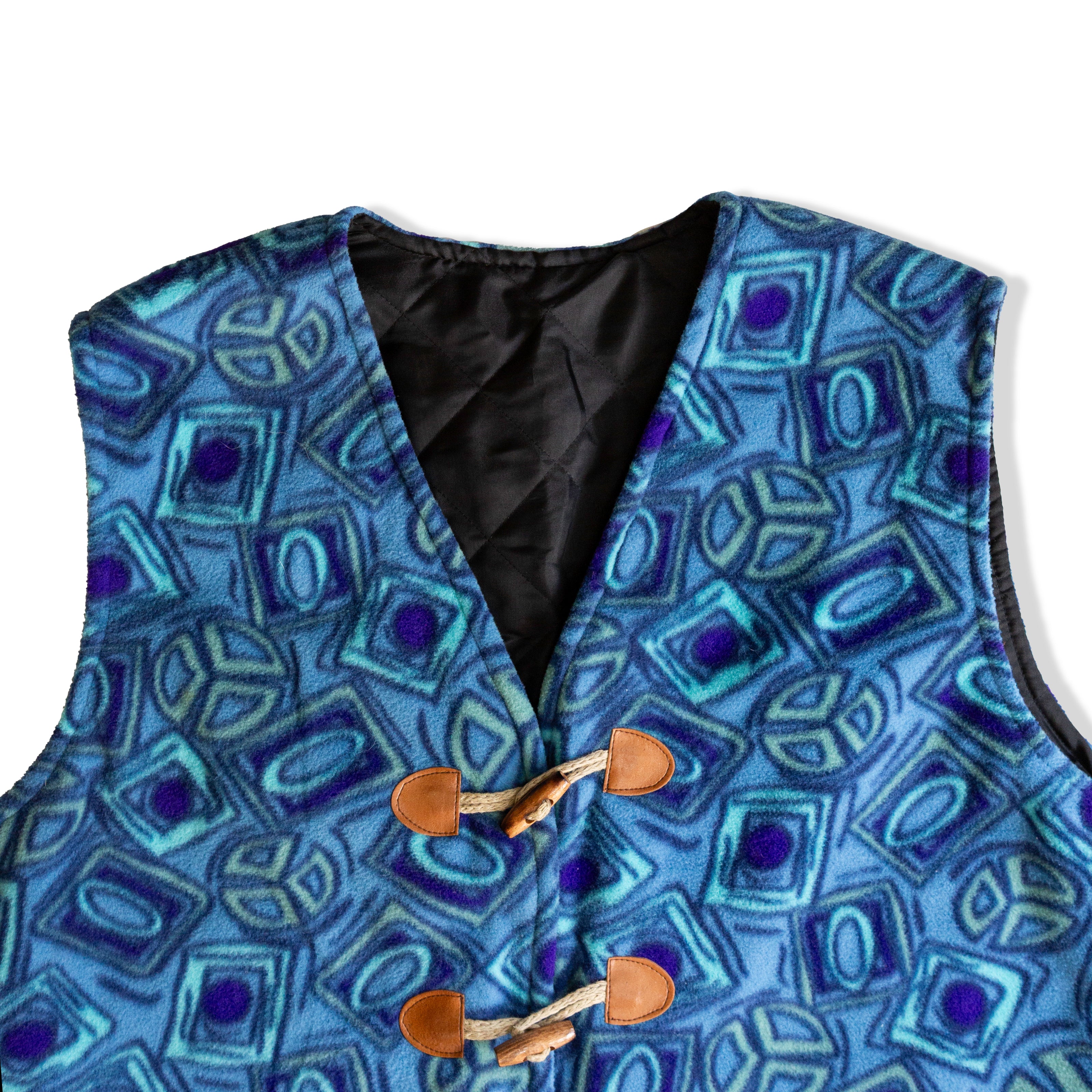 Vintage funky fleece vest (L)