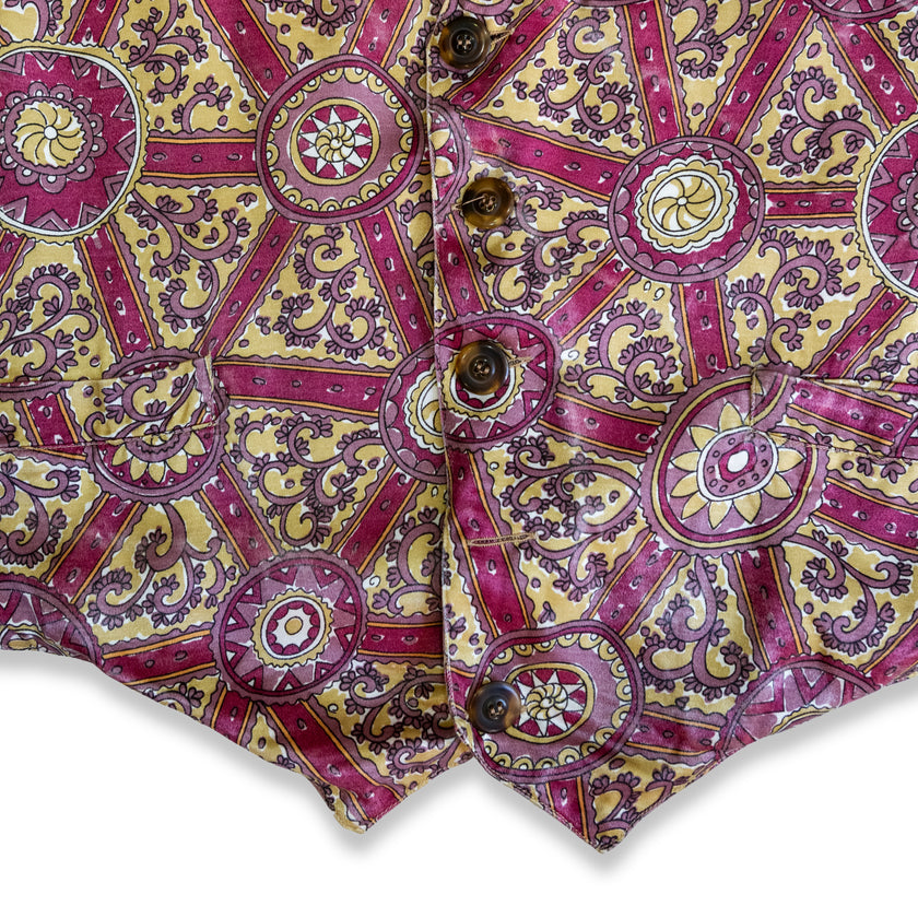 Vintage Men's funky patterned viscose vest