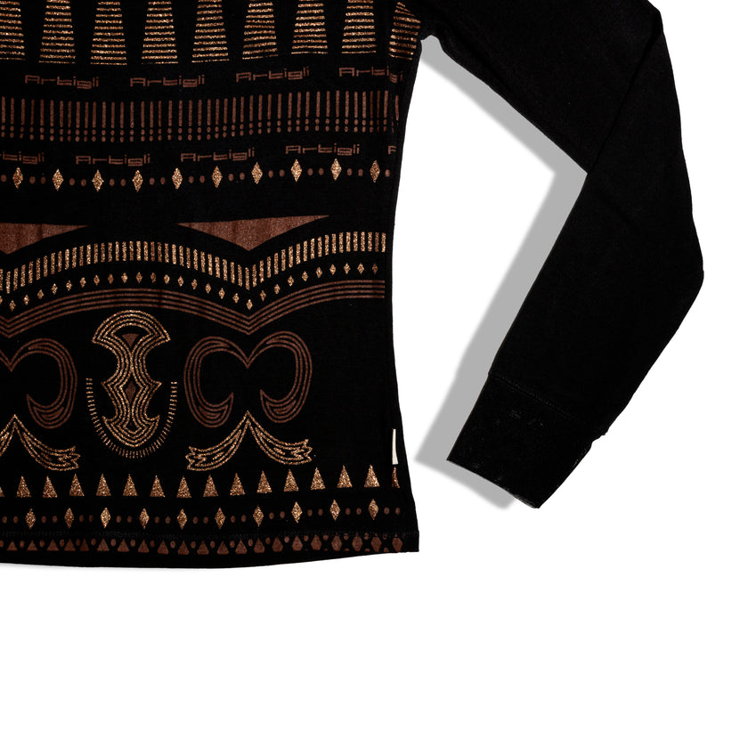 Vintage Artigli top with gold patterns