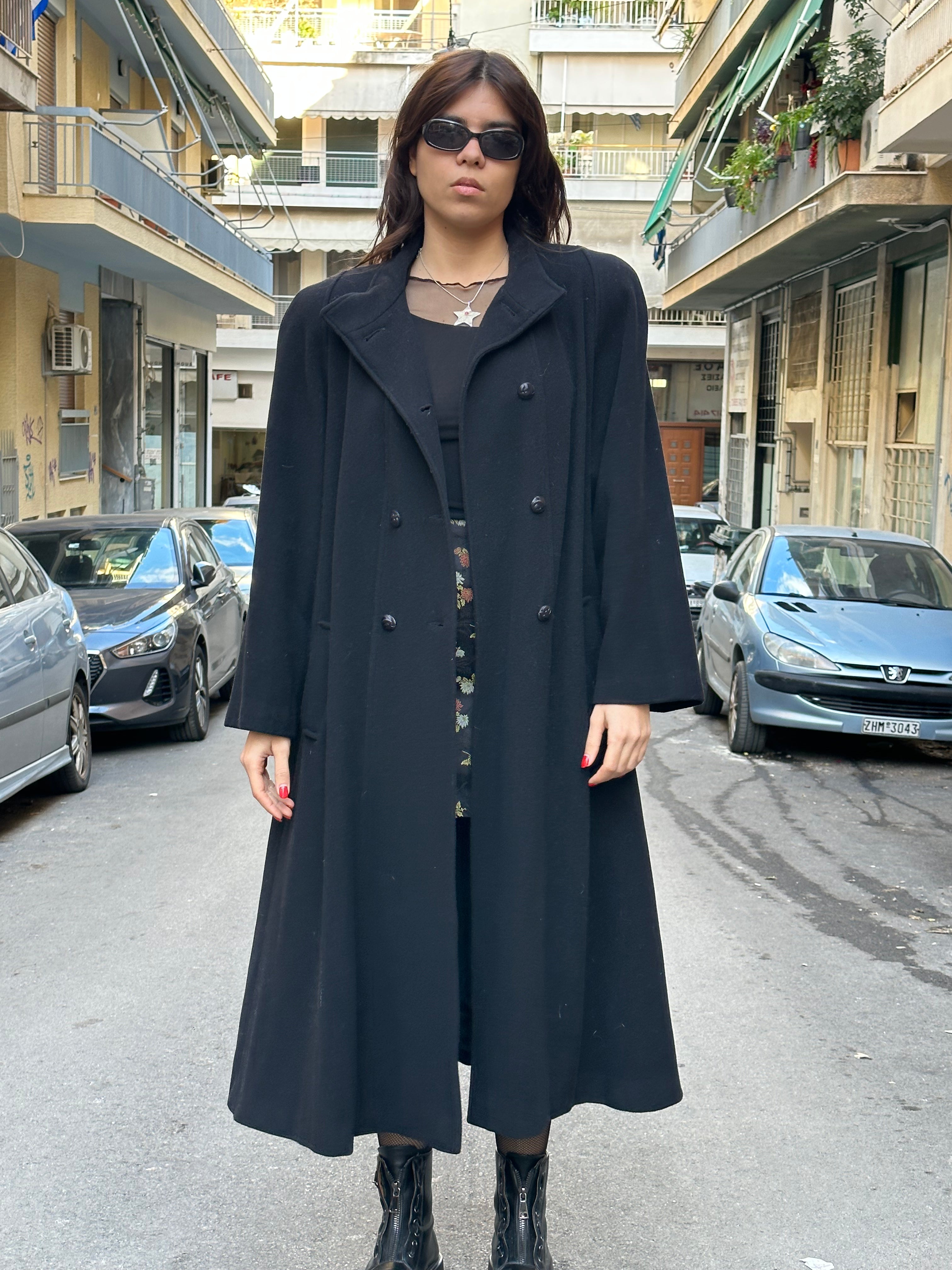 Vintage black wool coat