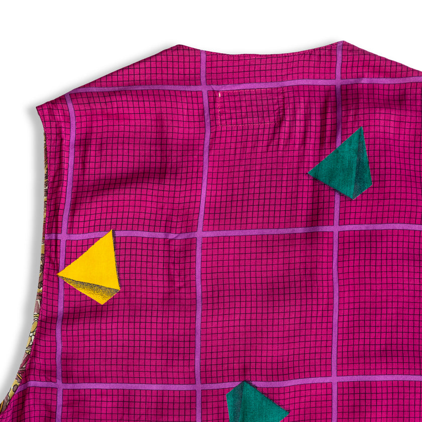 Vintage Men's funky patterned viscose vest