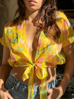 Stunning see-through floral shirt