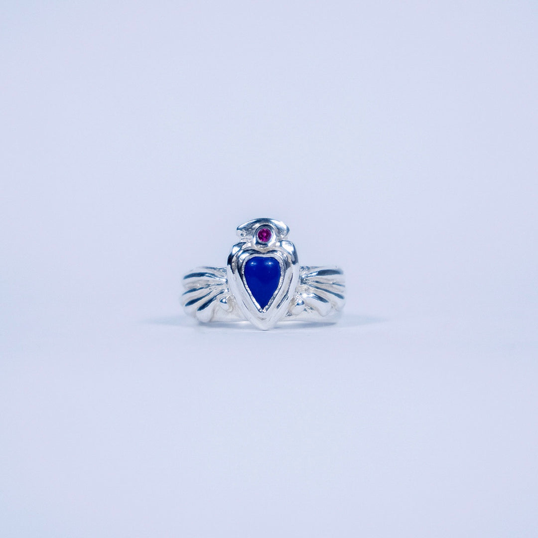 Noxpiria season of the witch silver 925 ring with lapis lazuli gemstone