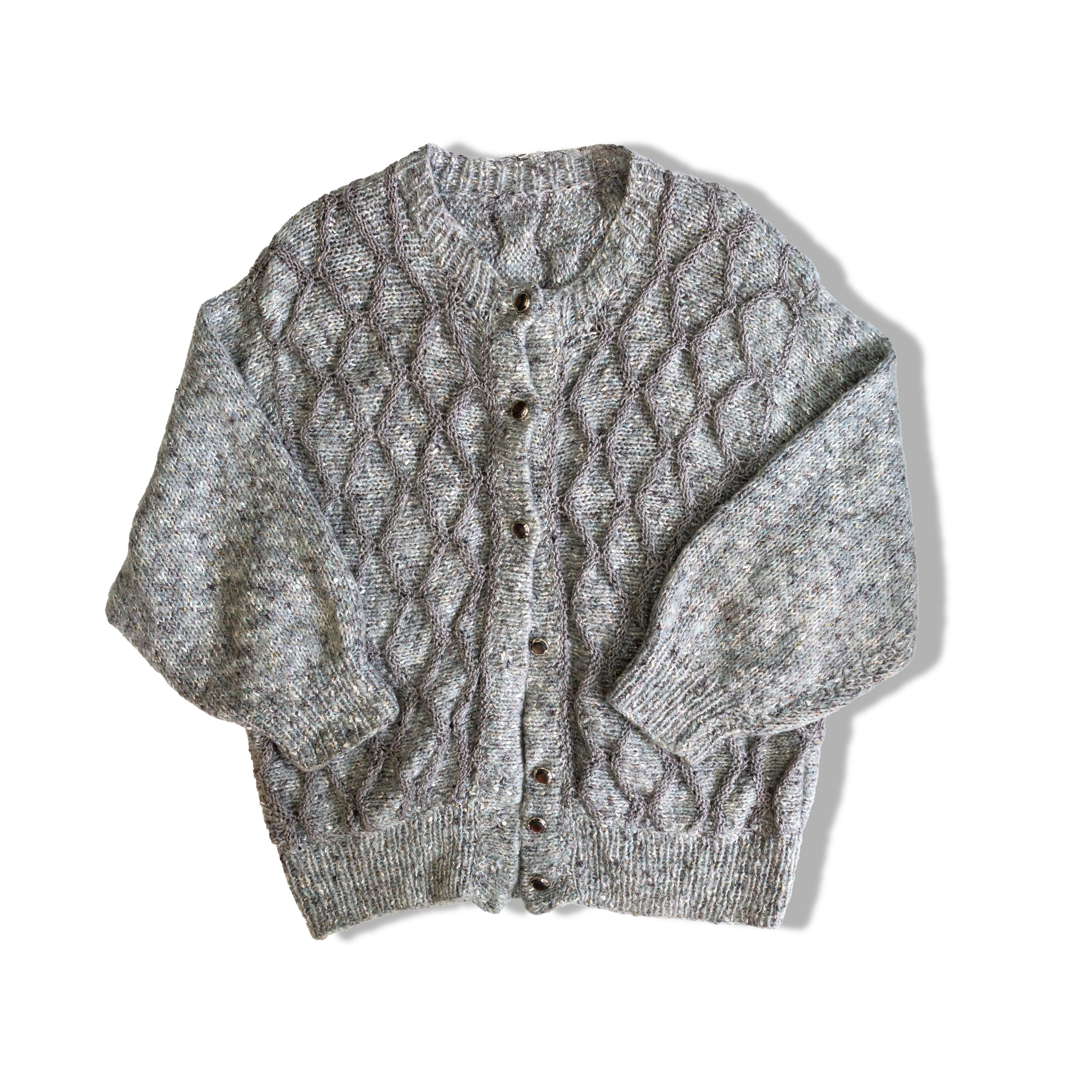 Vintage cozy cableknit cardigan