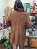 Vintage dark brown suede coat