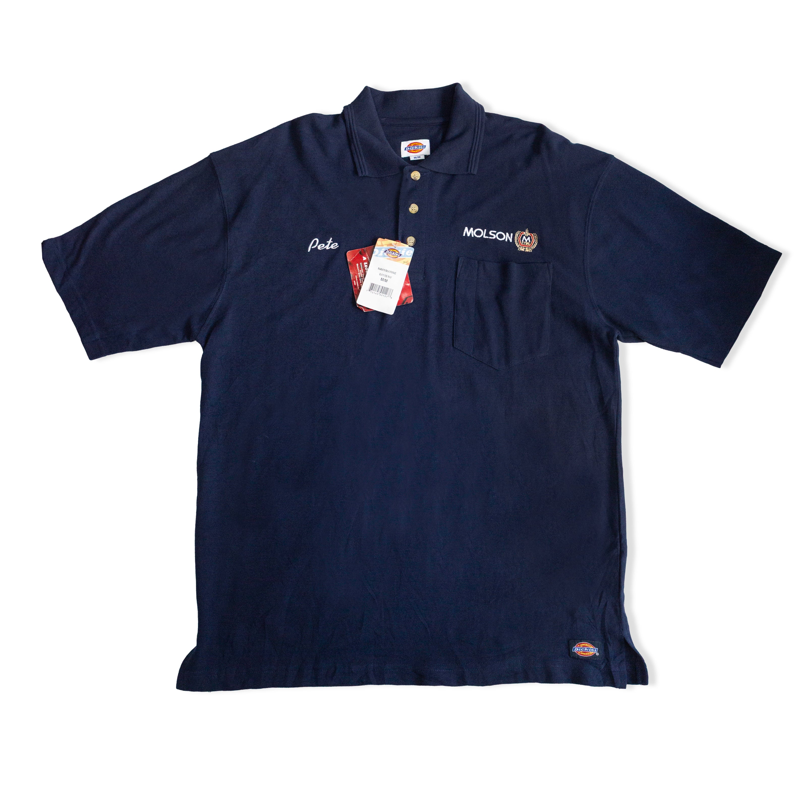 Dickies navy blue polo t-shirt (L)
