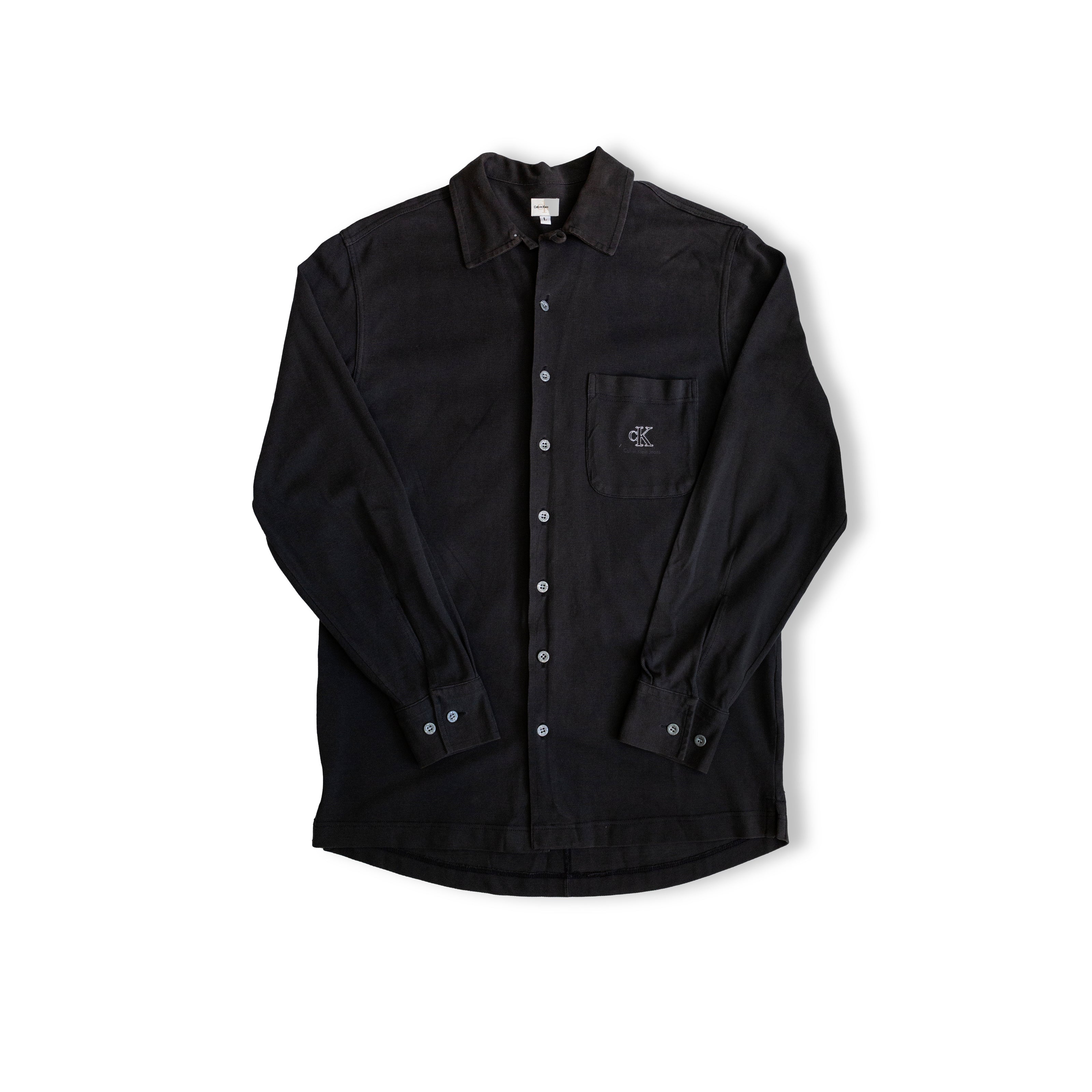 Calvin Klein men's dark grey shirt (L)