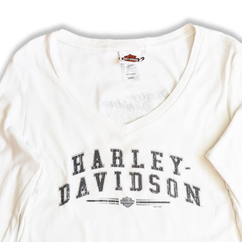 Harley Davinson white long-sleeved top (woman)