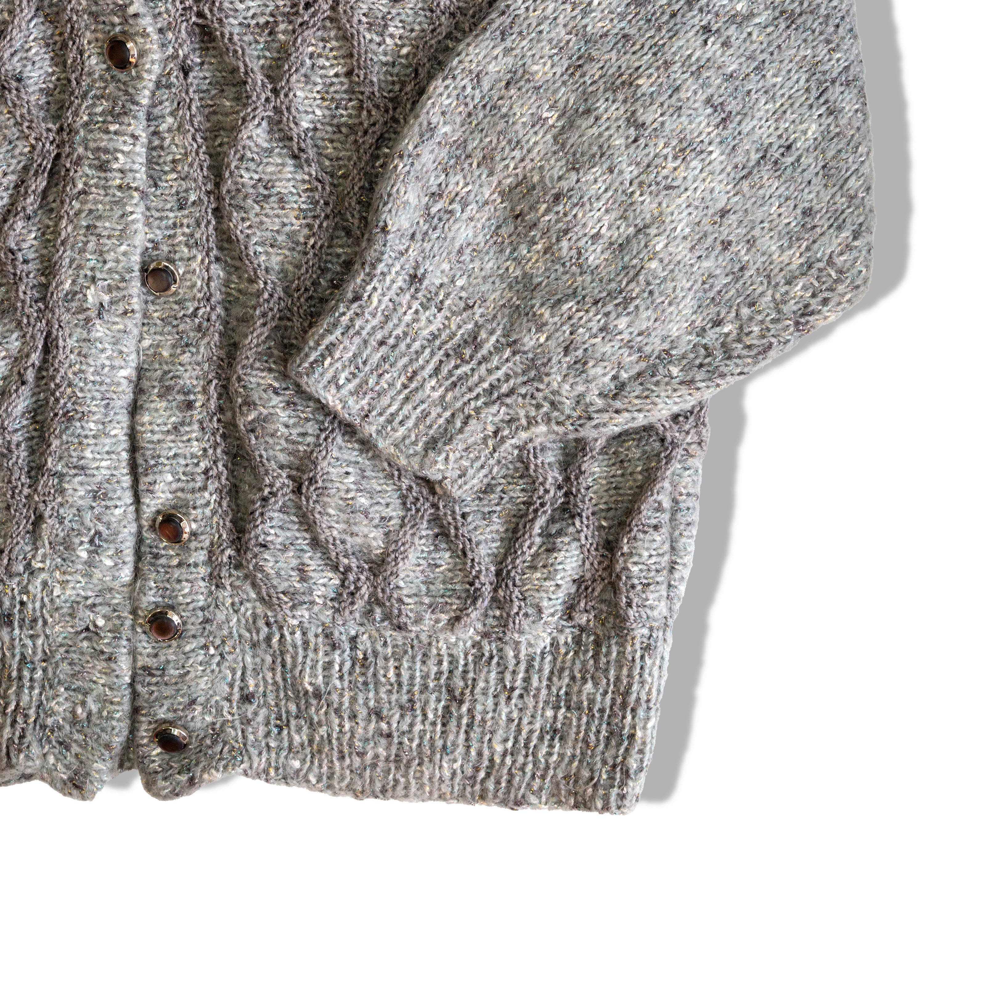 Vintage cozy cableknit cardigan