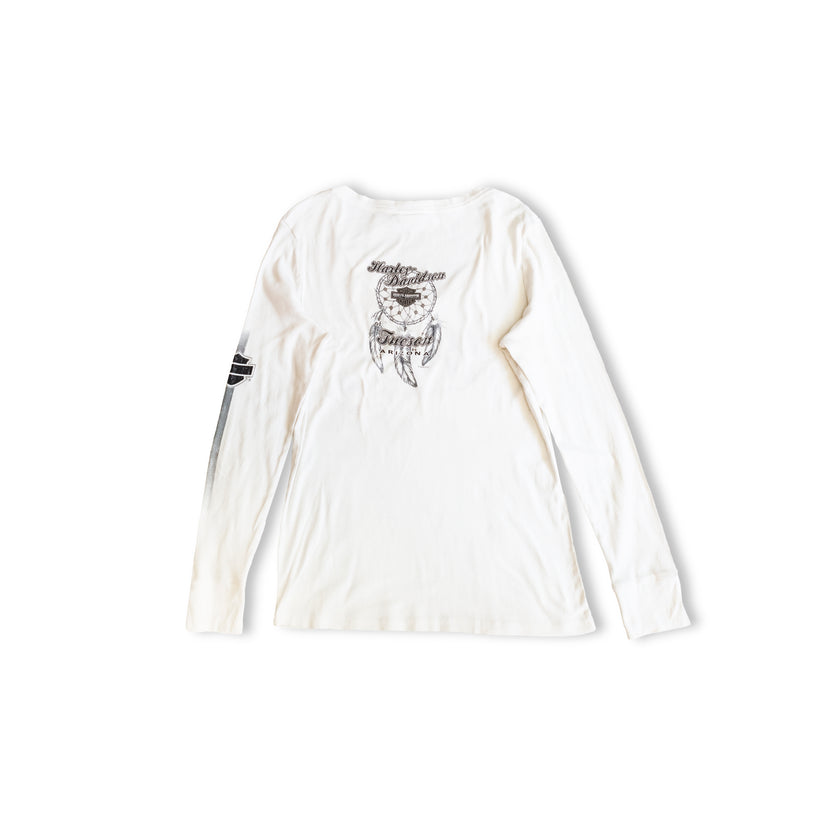 Harley Davinson white long-sleeved top (woman)