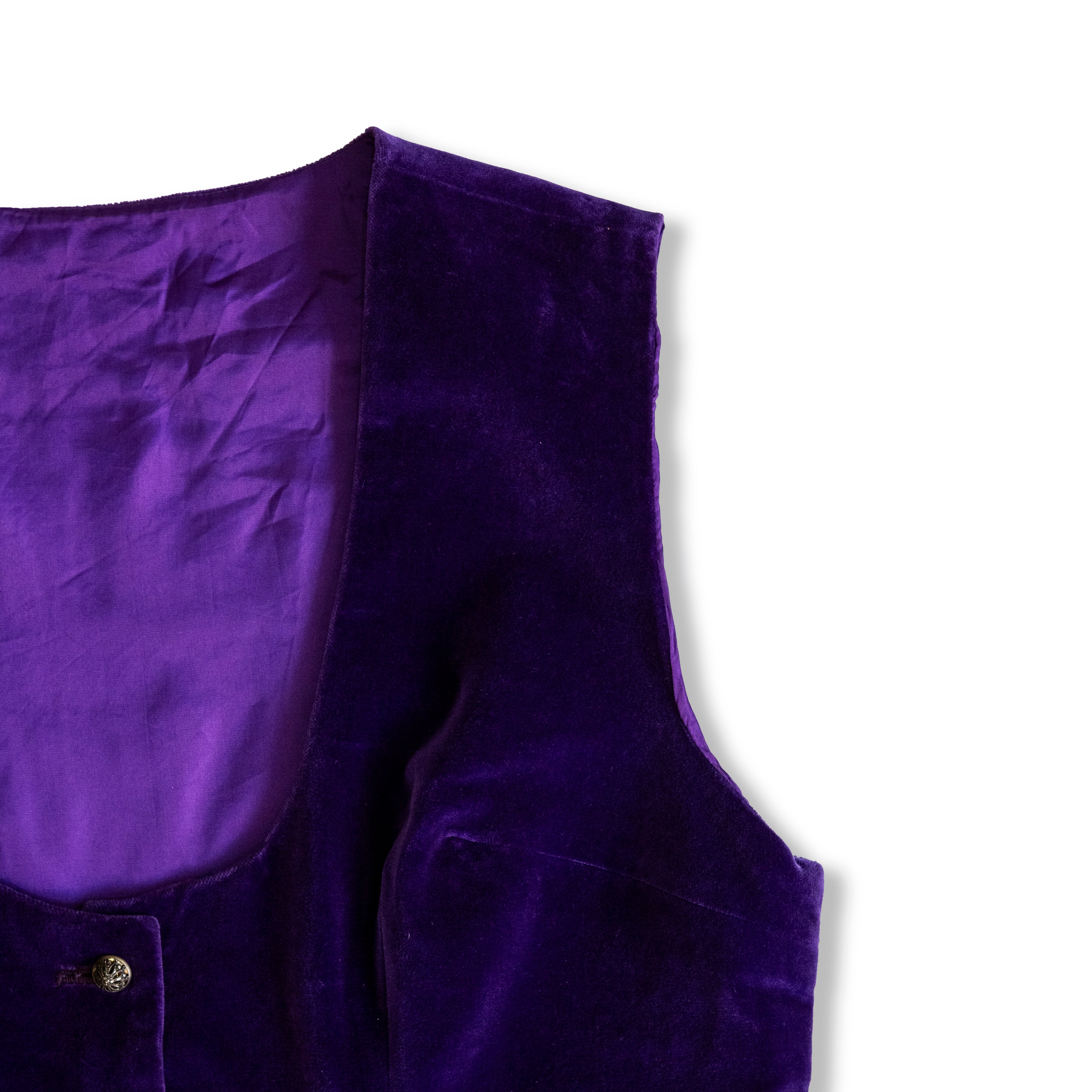 Vintage woman's purple velvet vest