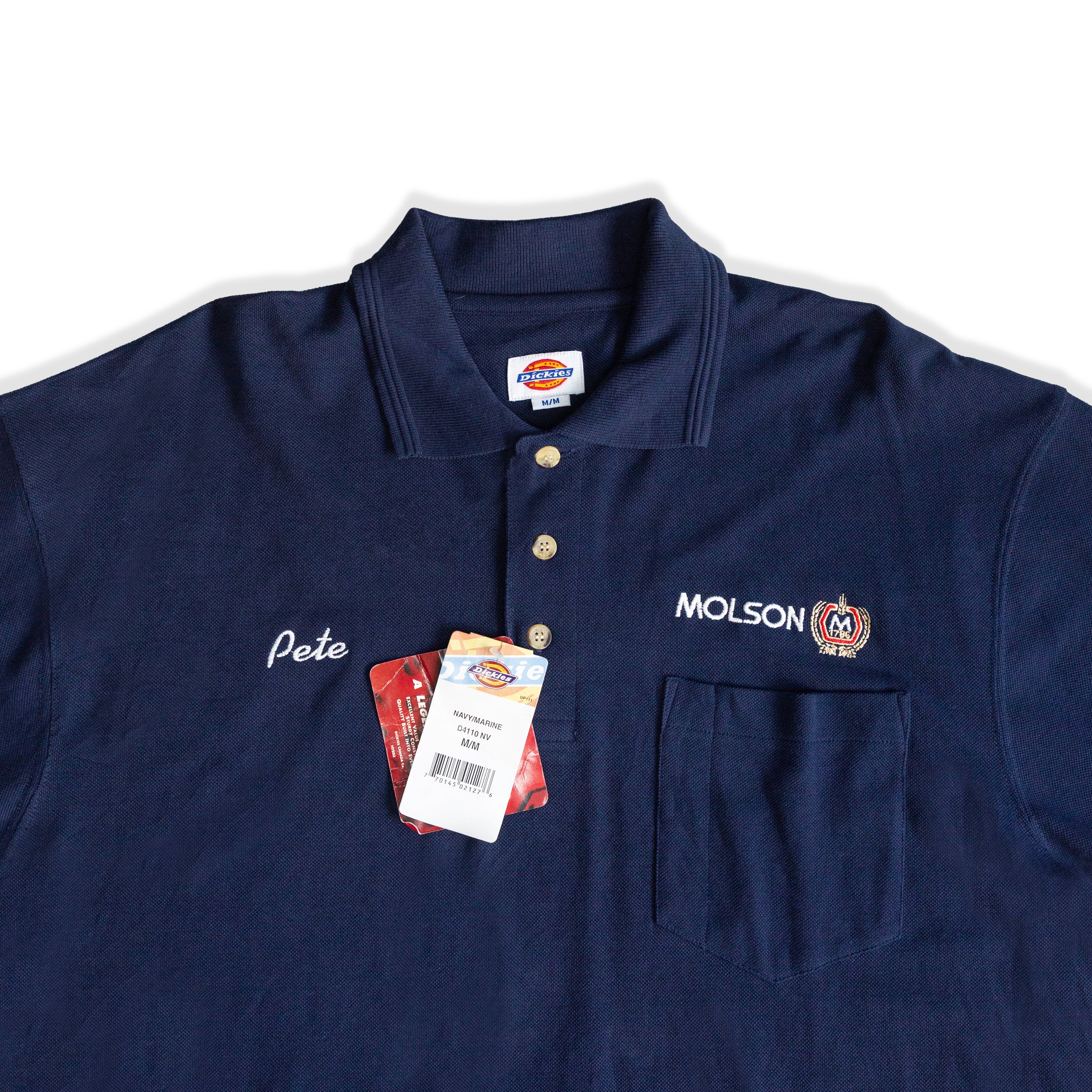 Dickies navy blue polo t-shirt (L)