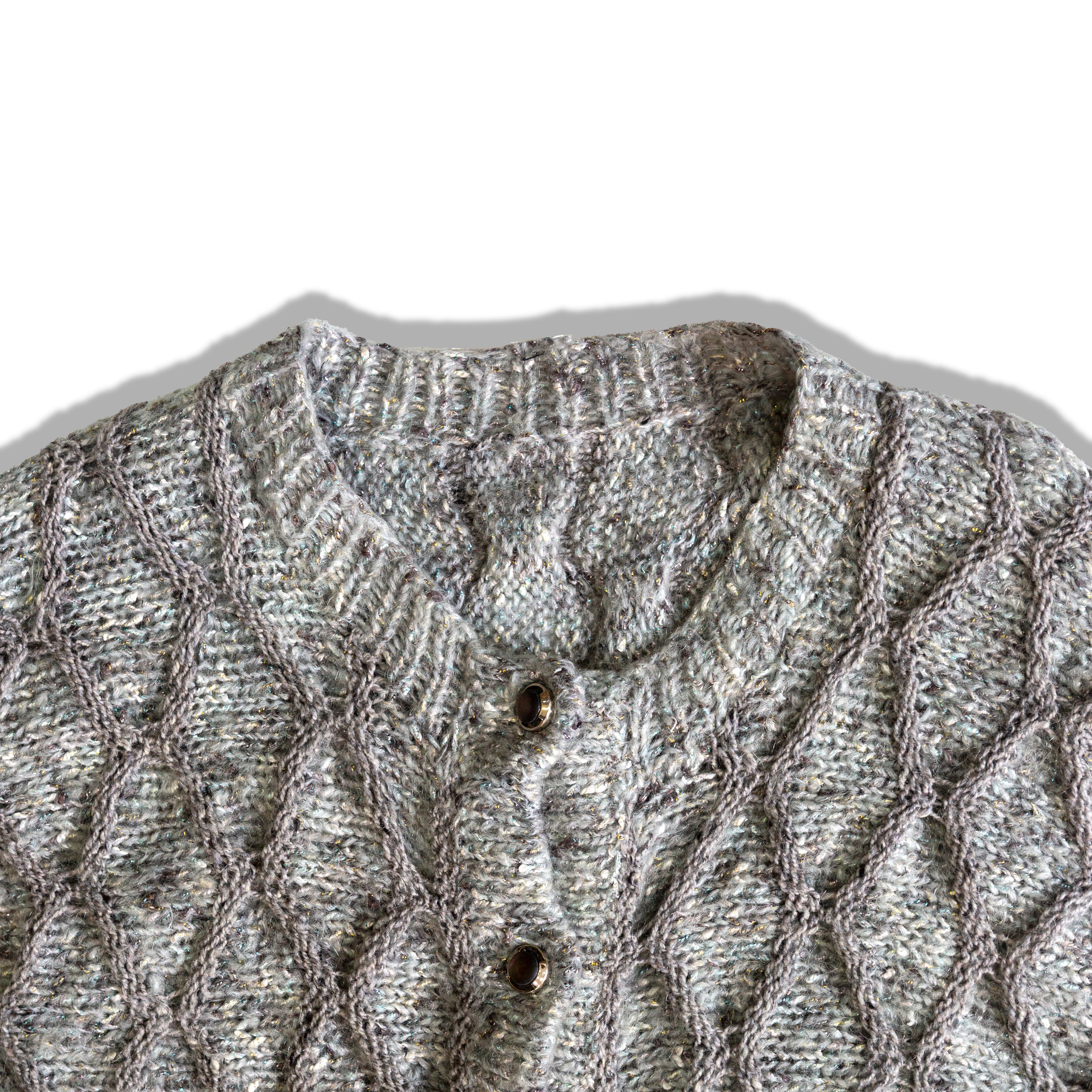 Vintage cozy cableknit cardigan