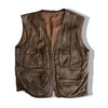 Vintage brown leather vest