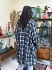 Oversized long flannel shirt