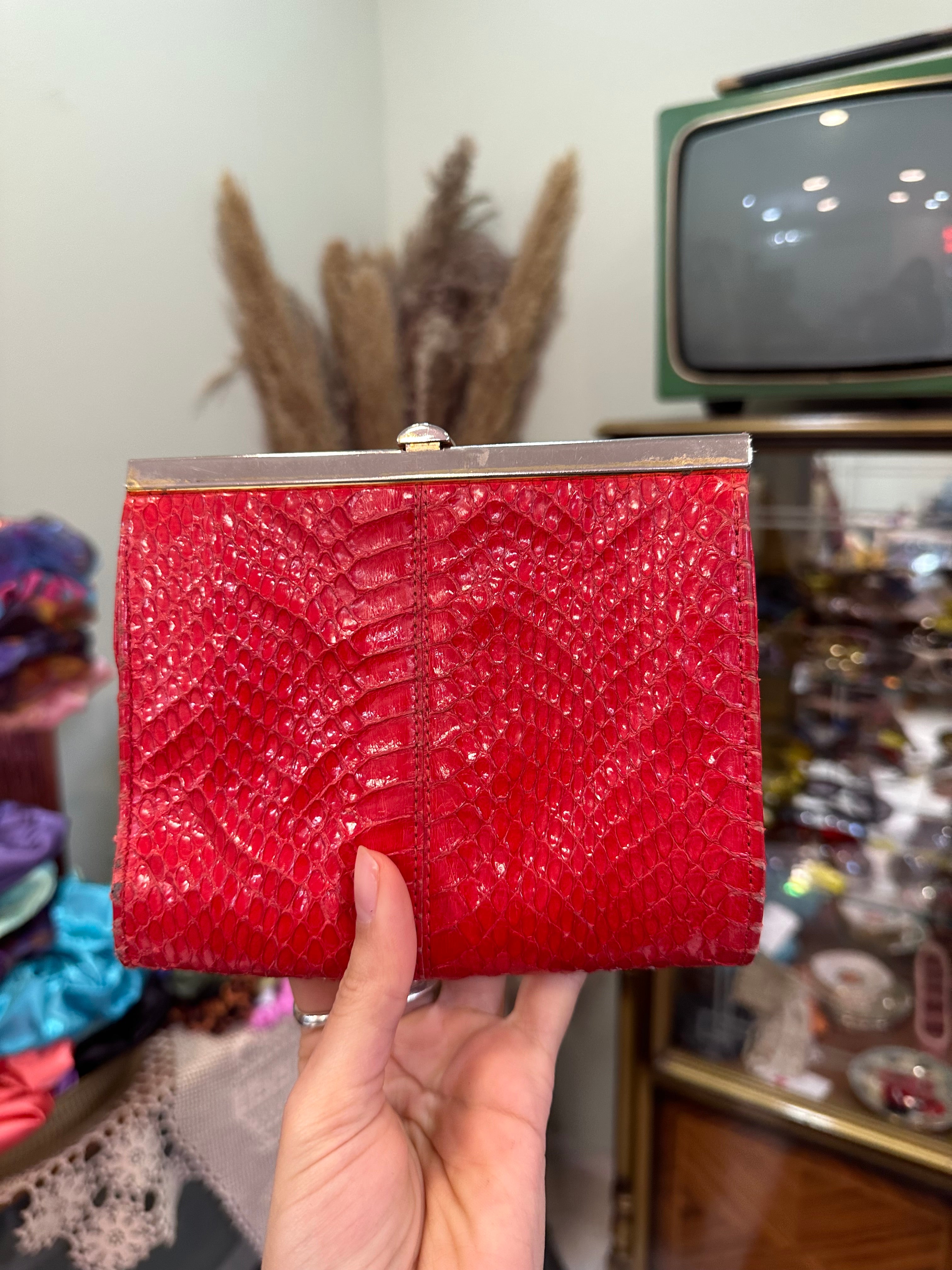 Vintage red clutch