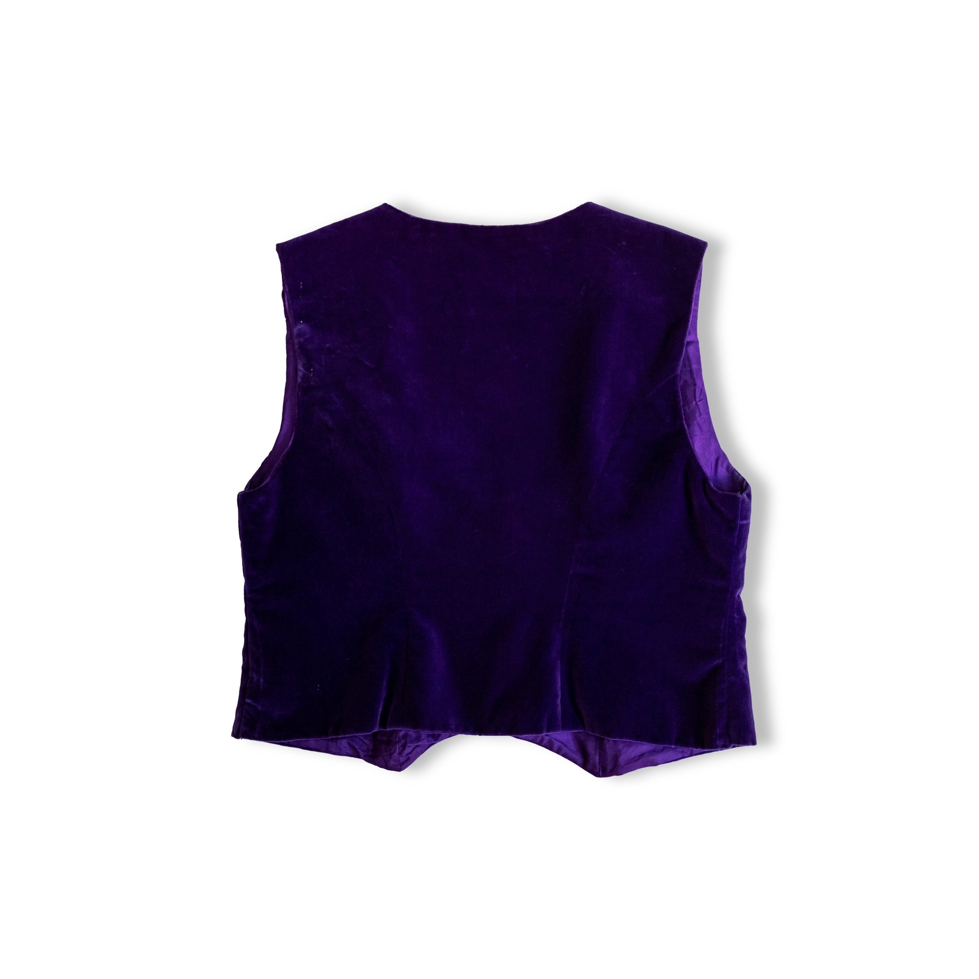 Vintage woman's purple velvet vest