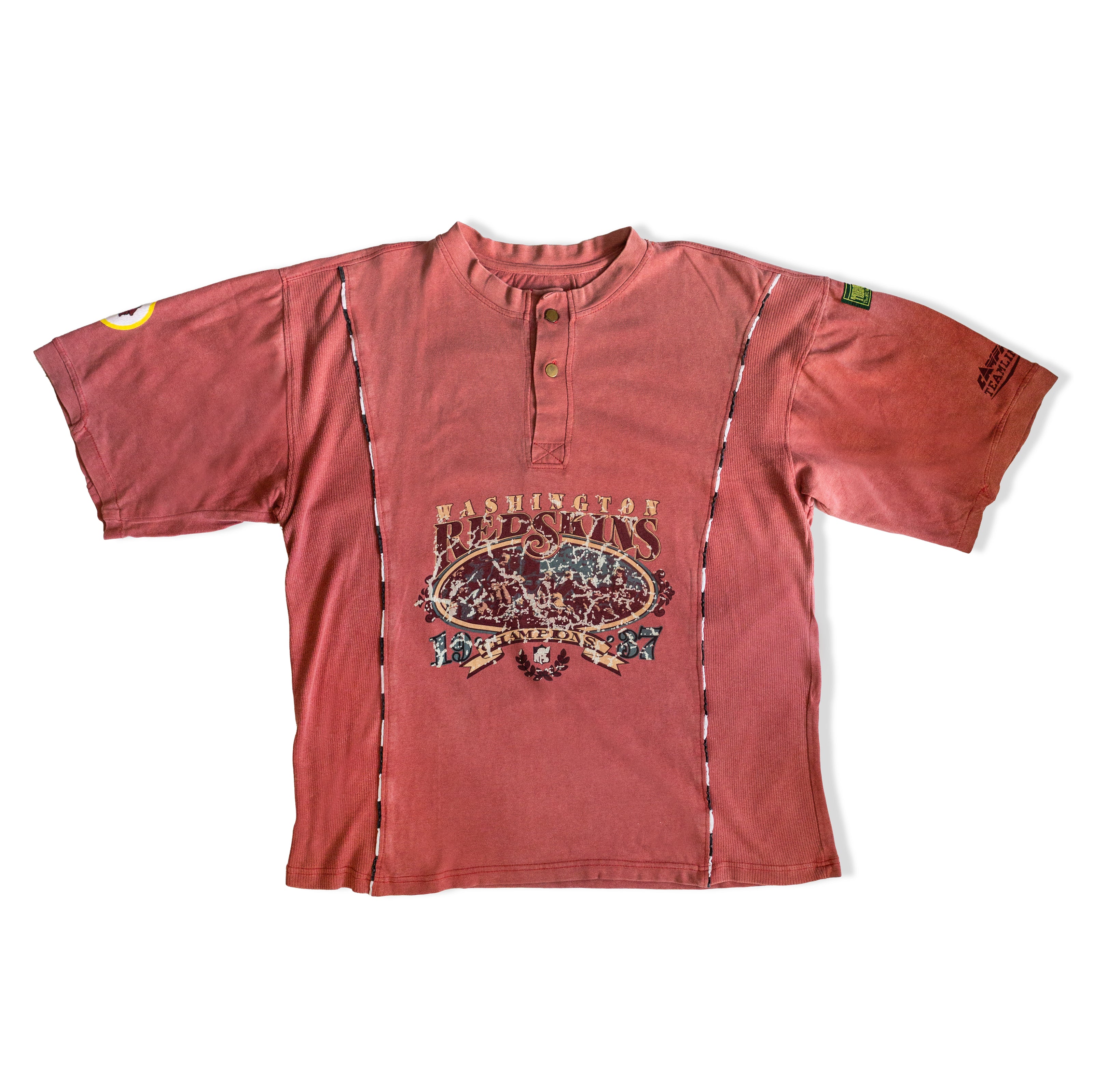 Vintage Washington Redskins Henley T-Shirt – 90s NFL Graphic Tee