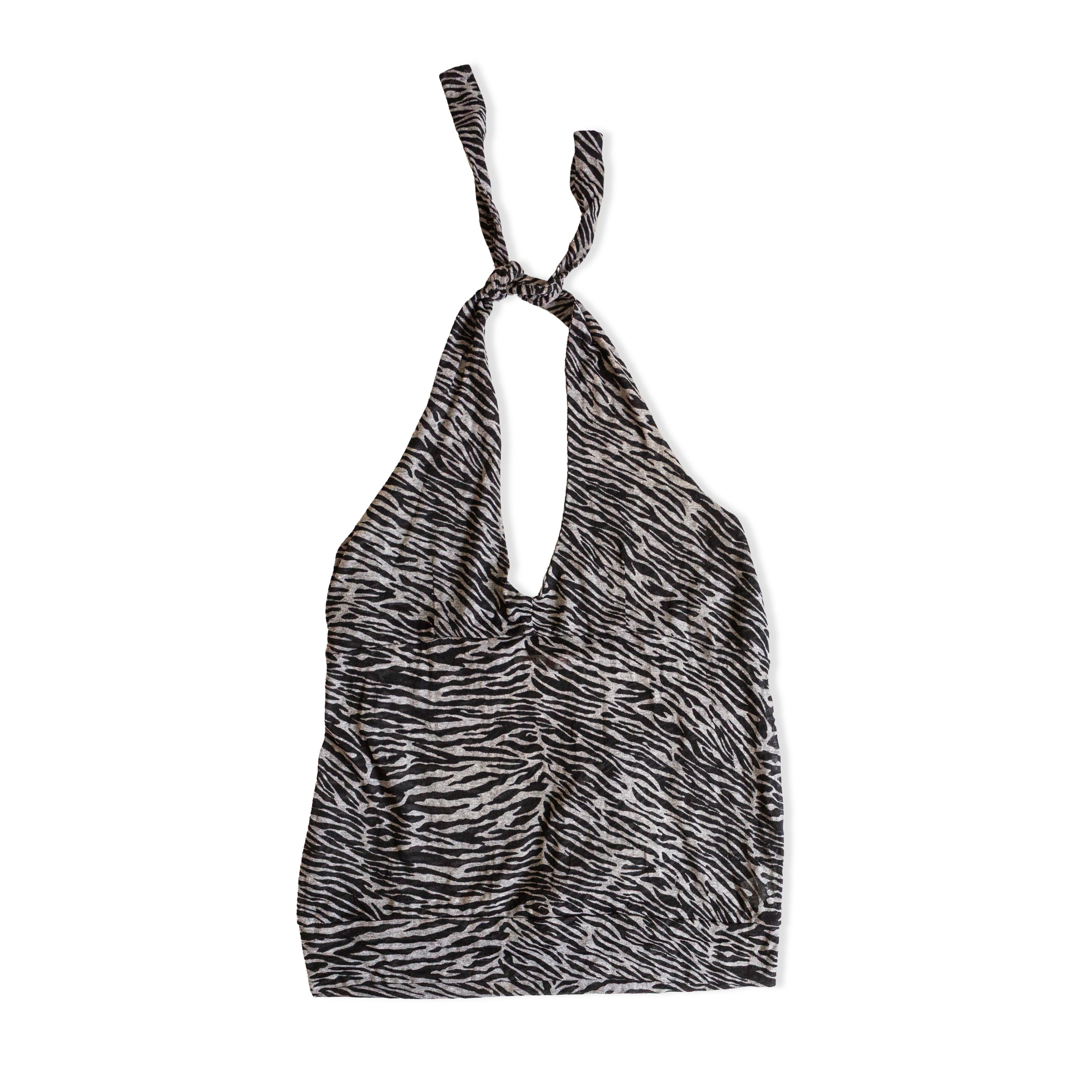 Animal print halter top (M)