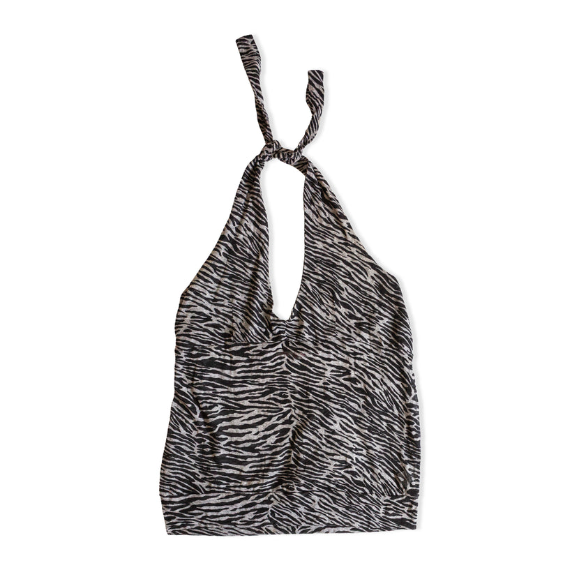 Animal print halter top (M)