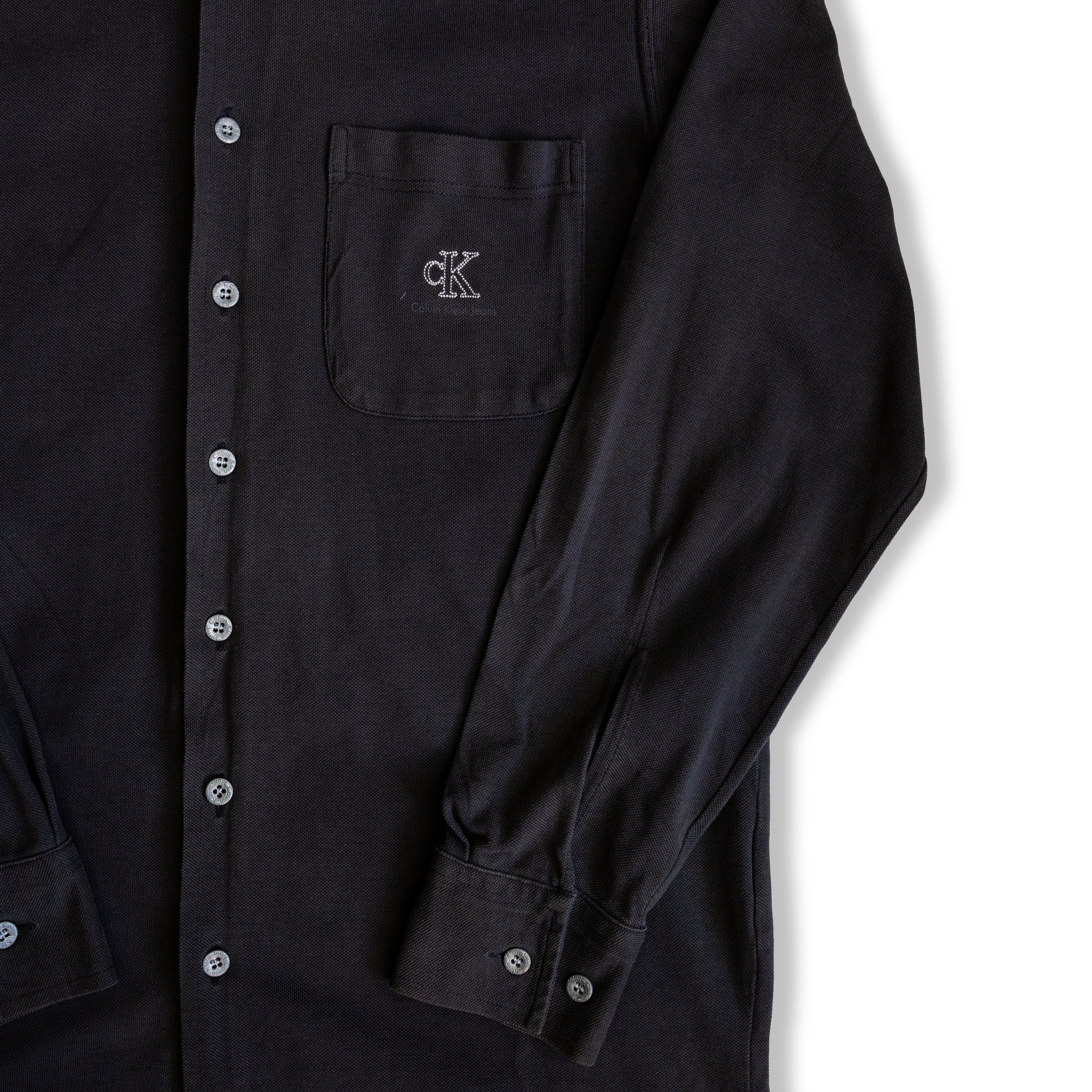 Calvin Klein men's dark grey shirt (L)