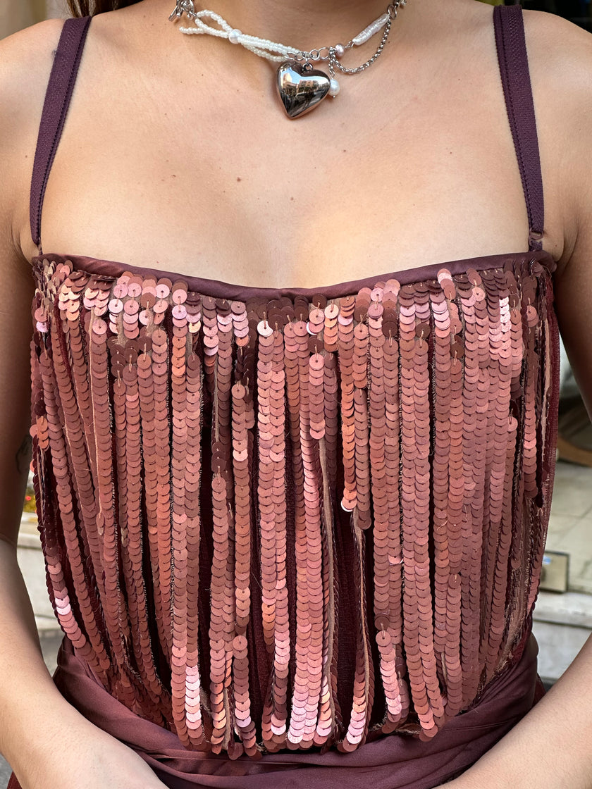 Stunning silk sequin dress